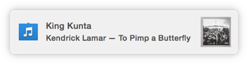 iTunes OS X notification
